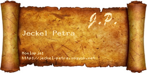 Jeckel Petra névjegykártya